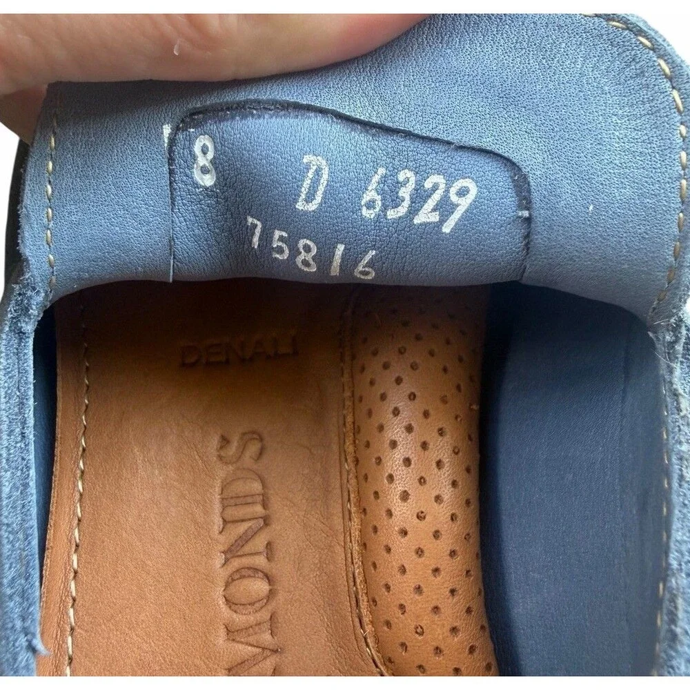 NEW Allen Edmonds Denali Blue Suede Venetian Loafers Slip On Dress Casual Shoe 8